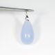 GIFT JEWELRY / NATURAL CHALCEDONY / 8.84 Grms SILVER PENDANT RHODIUM PLATED TMS
