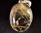 GOLDEN RUTILATED QUARTZ Crystal Pendant, Sterling Silver Fine Jewelry Gift 54413