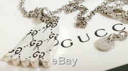 GUCCI Necklace Chain AUTH Logo Ghost series Silver 925 Gift Free Ship