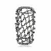 Genuine Pave Diamond Long Ring 925 Sterling Silver Handmade Jewelry Love Gifts
