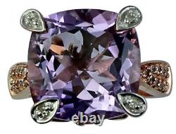 Gift For Her 925 Sterling Silver Amethyst Gemstone Jewelry Solitaire Ring Size 7
