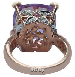 Gift For Her 925 Sterling Silver Amethyst Gemstone Jewelry Solitaire Ring Size 7