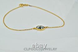 Gift For Her 925 Sterling Silver Tourmaline Gemstone Jewelry Chain Bracelet