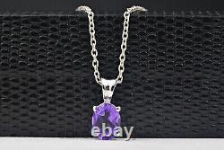 Gift For Women Jewelry Pendant 925 Sterling Silver Natural Amethyst Gemstone