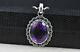 Gift For Women Jewelry Pendant 925 Sterling Silver Natural Amethyst Gemstone
