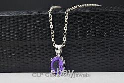 Gift For Women Jewelry Pendant 925 Sterling Silver Natural Amethyst Gemstone