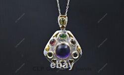 Gift For Women Jewelry Pendant 925 Sterling Silver Natural Amethyst Gemstone