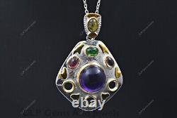 Gift For Women Jewelry Pendant 925 Sterling Silver Natural Amethyst Gemstone