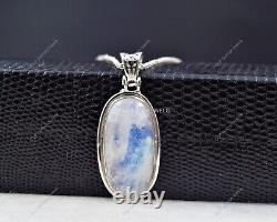 Gift For Women Jewelry Pendant 925 Sterling Silver Natural Moonstone Gemstone