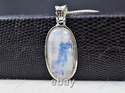 Gift For Women Jewelry Pendant 925 Sterling Silver Natural Moonstone Gemstone