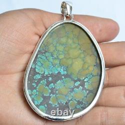 Gift For Women Jewelry Pendant Sterling Silver Natural Turquoise Gemstone 17266