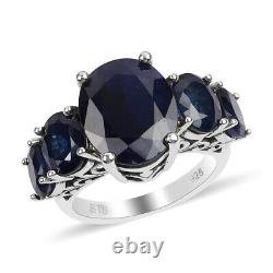 Gift Jewelry for Women 925 Sterling Silver Diffused Sapphire Ring Size 7 Ct 12.5