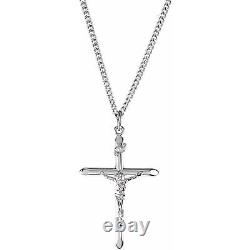 Gift for Mothers Sterling Silver Crucifix 24 Necklace Fine Jewelry Gift for Her