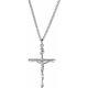 Gift for Mothers Sterling Silver Crucifix 24 Necklace Fine Jewelry Gift for Her