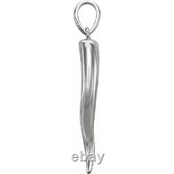 Gift for Mothers Sterling Silver Italian Horn Pendant Fine Jewelry Gift for Her