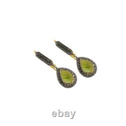 Gold Plated 925 Sterling Silver Victorian Hook Earring Jewelry For Women Gift