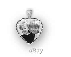 Gold, Silver Personalized Gift Photo Heart Charm Pendant Picture