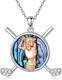Golf Player Necklace 925 Sterling Silver Sports Pendant Jewelry Gifts for Women