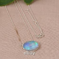 Gorgeous! Pendent Necklace Gift For Sister Aurora Opal Sterling Silver Jewelry