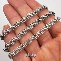 Guaranteed Necklace Sterling Silver 925 Womans Mens Jewelry Chain Gift Nice 58cm