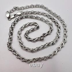 Guaranteed Necklace Sterling Silver 925 Womans Mens Jewelry Chain Gift Nice 58cm