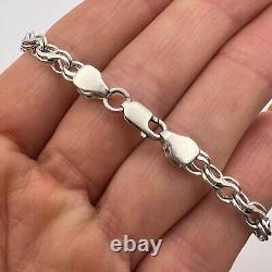 Guaranteed Necklace Sterling Silver 925 Womans Mens Jewelry Chain Gift Nice 58cm