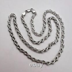 Guaranteed Necklace Sterling Silver 925 Womans Mens Jewelry Chain Gift Nice 58cm