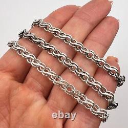 Guaranteed Necklace Sterling Silver 925 Womans Mens Jewelry Chain Gift Nice 58cm