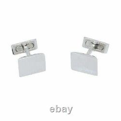 Gucci 925 Italy Sterling Silver Square Men's Jewelry Cufflink's Gift