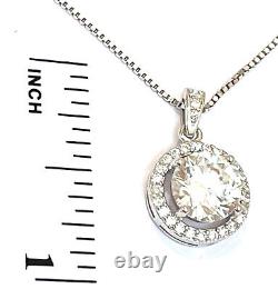 Handmade 2 carat Diamond Necklace Pendant Diamond Jewelry Christmas gift Wife