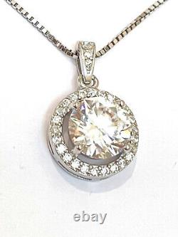 Handmade 2 carat Diamond Necklace Pendant Diamond Jewelry Christmas gift Wife