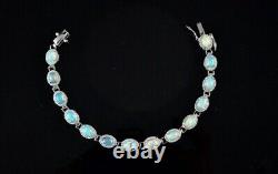 Handmade 925 Sterling Silver Ethiopian Opal Bracelet Jewelry Gift For Her