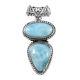 Handmade 925 Sterling Silver Larimar Pendant Jewelry Gift for Women Ct 13.3
