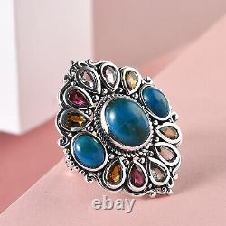 Handmade 925 Sterling Silver Opalina Flower Ring Jewelry Gift Ct 5.6