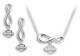 Harley-Davidson Women's Bling Infinity Necklace & Earrings Gift Set HDS0009-18