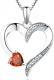 Heart Necklaces Sterling Silver Heart Pendant January Birthstone Necklace Gifts