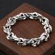 Heavy Mens S925 Sterling Silver 12MM Wide RETRO Singapore Chain Bracelet Gift