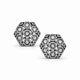 Hexagon Mil Grain Round Cut Solid 925 Silver Cuff Links Fine Men's Jewelry Gift