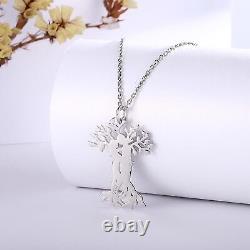 Hug Couple Necklace for Women 925 Sterling Silver Tree of Life Pendant Gifts