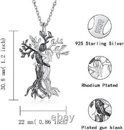 Hug Couple Necklace for Women 925 Sterling Silver Tree of Life Pendant Gifts