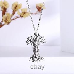 Hug Couple Necklace for Women 925 Sterling Silver Tree of Life Pendant Gifts