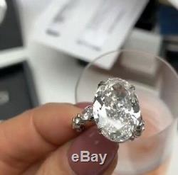 Huge 8 ct White Oval Cut Luxury Engagement Cocktail Ring 925 Silver Gift For Her