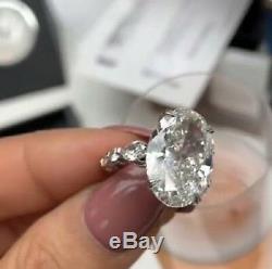 Huge 8 ct White Oval Cut Luxury Engagement Cocktail Ring 925 Silver Gift For Her