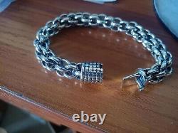 Huge Heavy Men's Solid 925 Sterling Silver Bracelet Chain Loop Jewelry 9 Gift