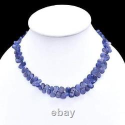 Iolite faceted Pears briolettes gemstone 1 necklace 925 silver jewelry Gift