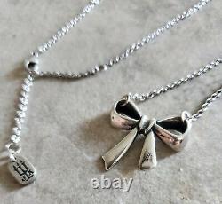 James Avery Bow Pendant Necklace Sterling Silver 925 Jewelry JA Gift 16 18