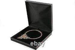Jet Leatherette Boxes-Black with Silver Trim-Ring Earring Pendant Watch Necklace