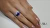 Jeulia Sterling Silver Blue Sapphire Engagement Ring Bridal Set Jeulia Jewelry
