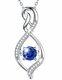 Jewelry Gift Blue Sapphire Infinity Endless Love Pendant September Birthsto