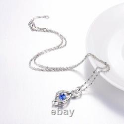 Jewelry Gift Blue Sapphire Infinity Endless Love Pendant September Birthsto